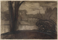 KT 2222
<br/>
Avond in het Groenendaalse bos
<br/>
<em>Kruyder, Herman Justus (1881-1935)</em>